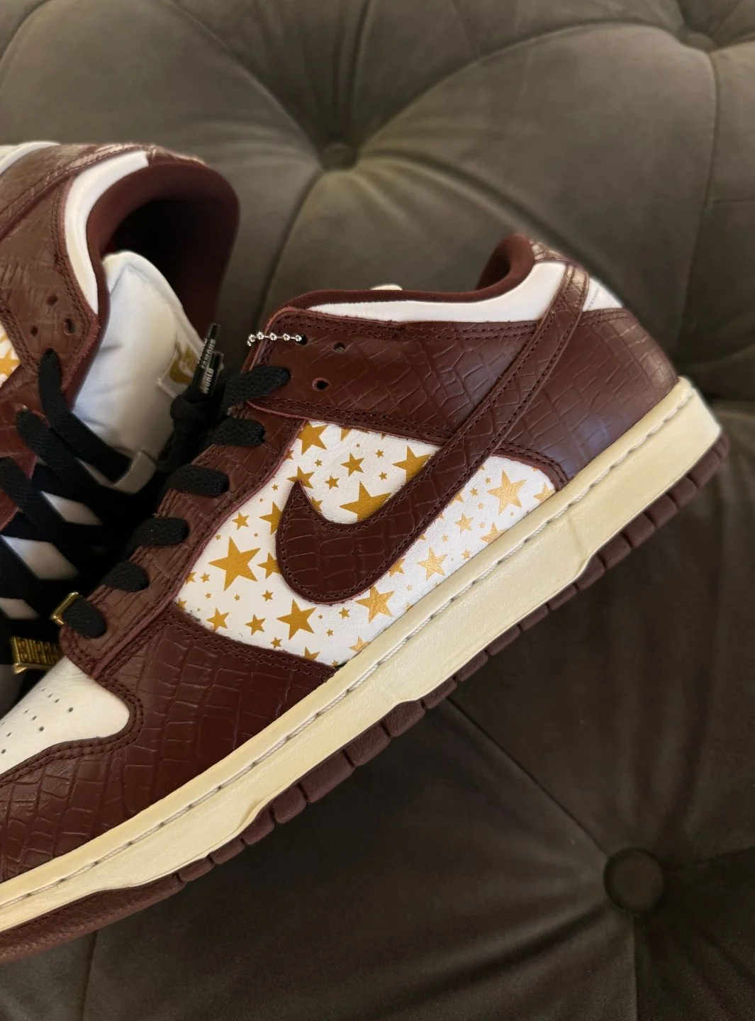Nike SB Dunk Low Supreme Stars Barkroot Brown (2021) - Usato 10/10 - Image 9