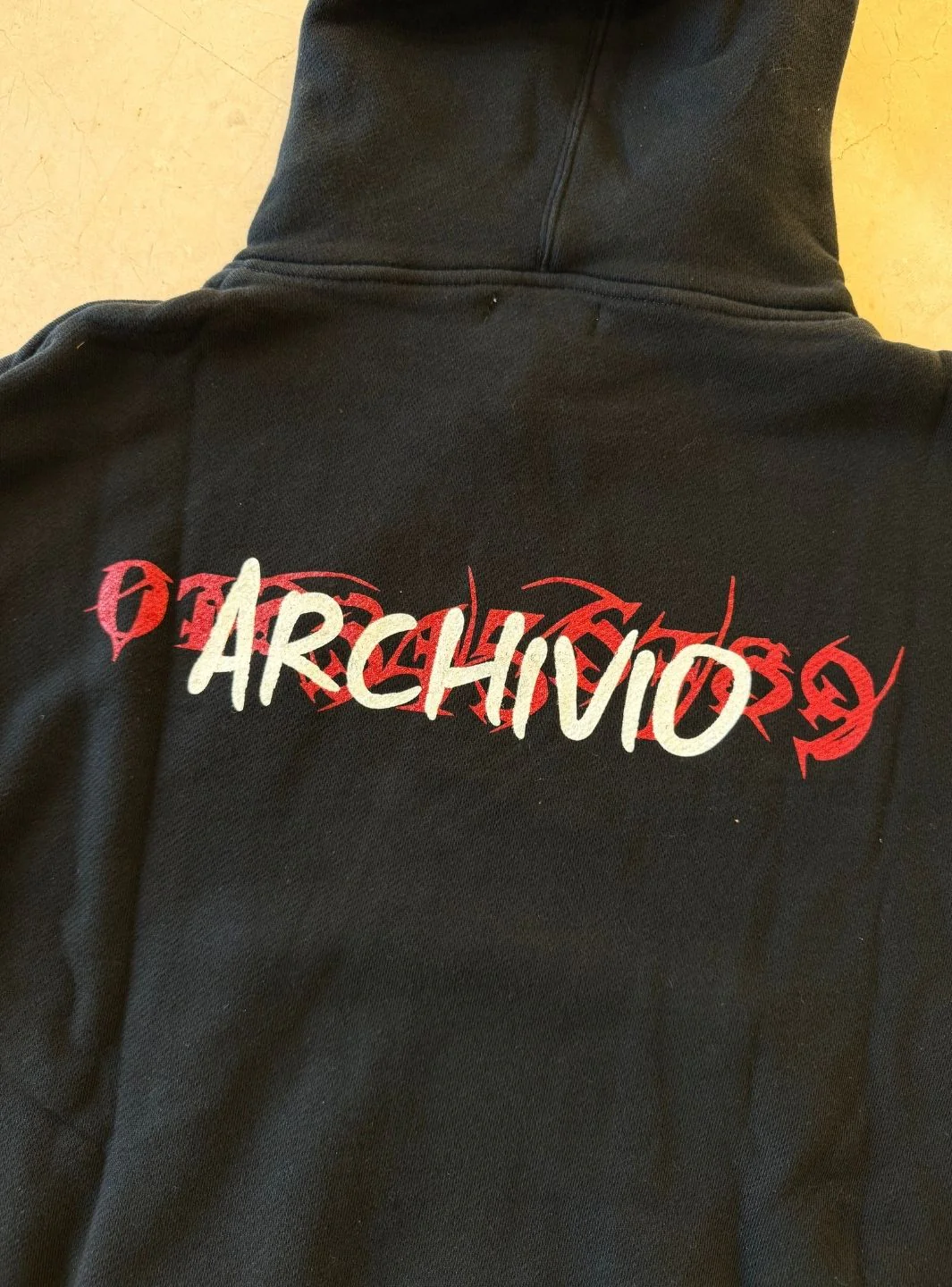 Numeri Archivio Hooded Sweatshirt Black Red - Image 7