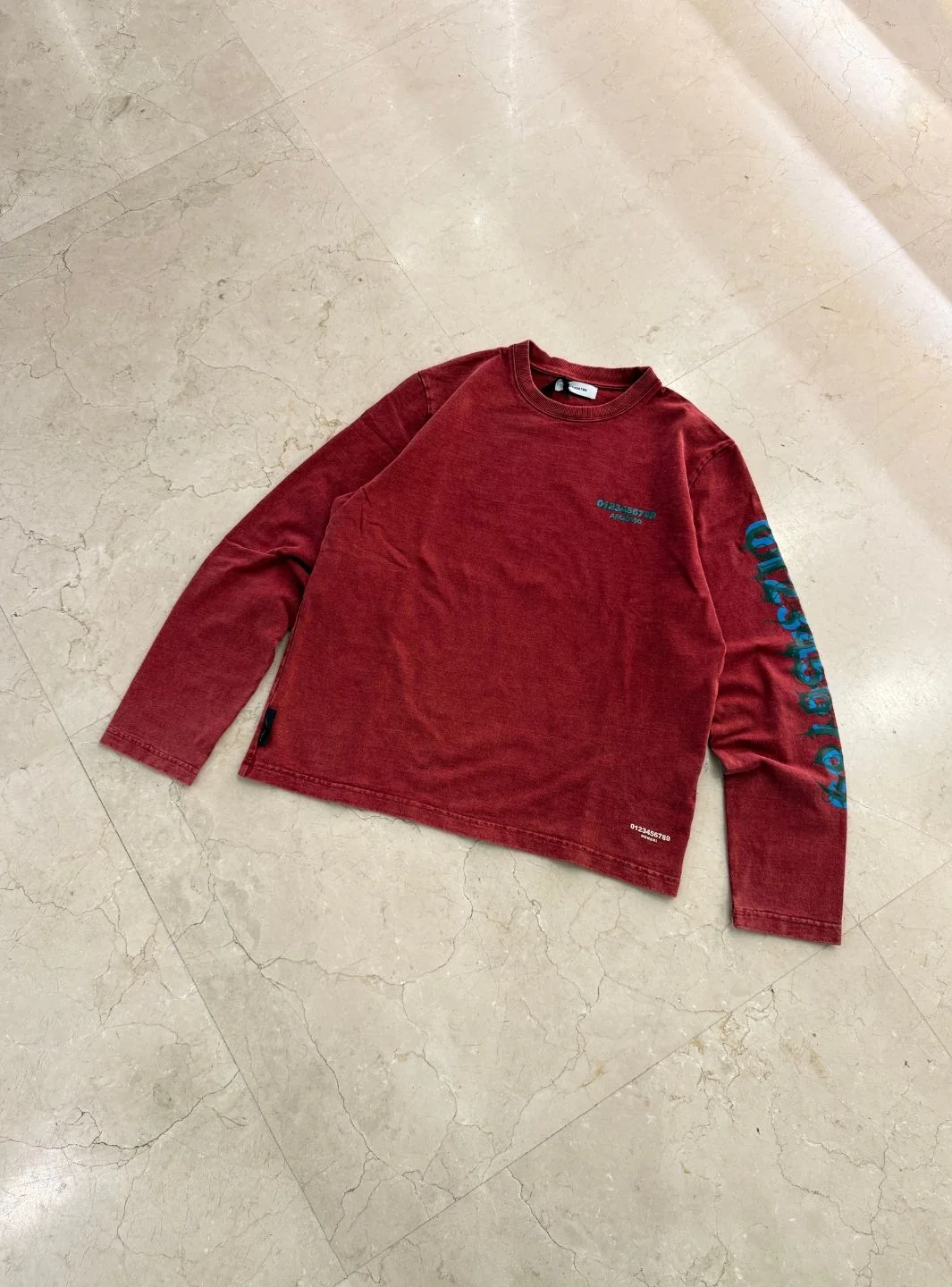 Numeri Archivio Longsleeve Burgundy - Image 3