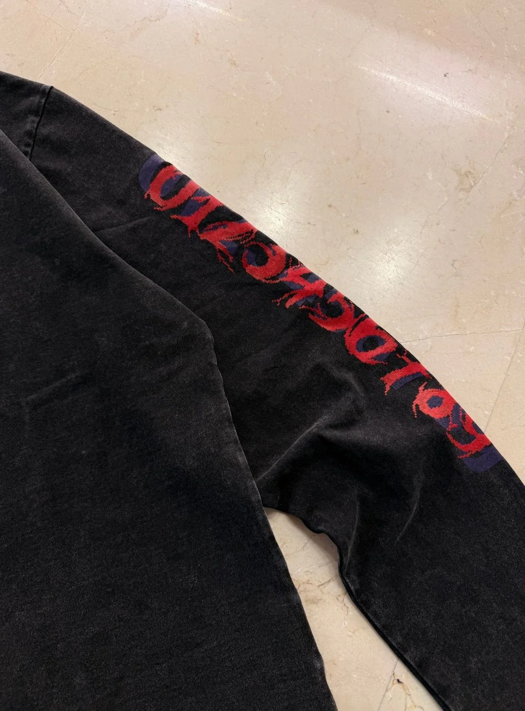 Numeri Archivio Longsleeve Washed Black Red - Image 4