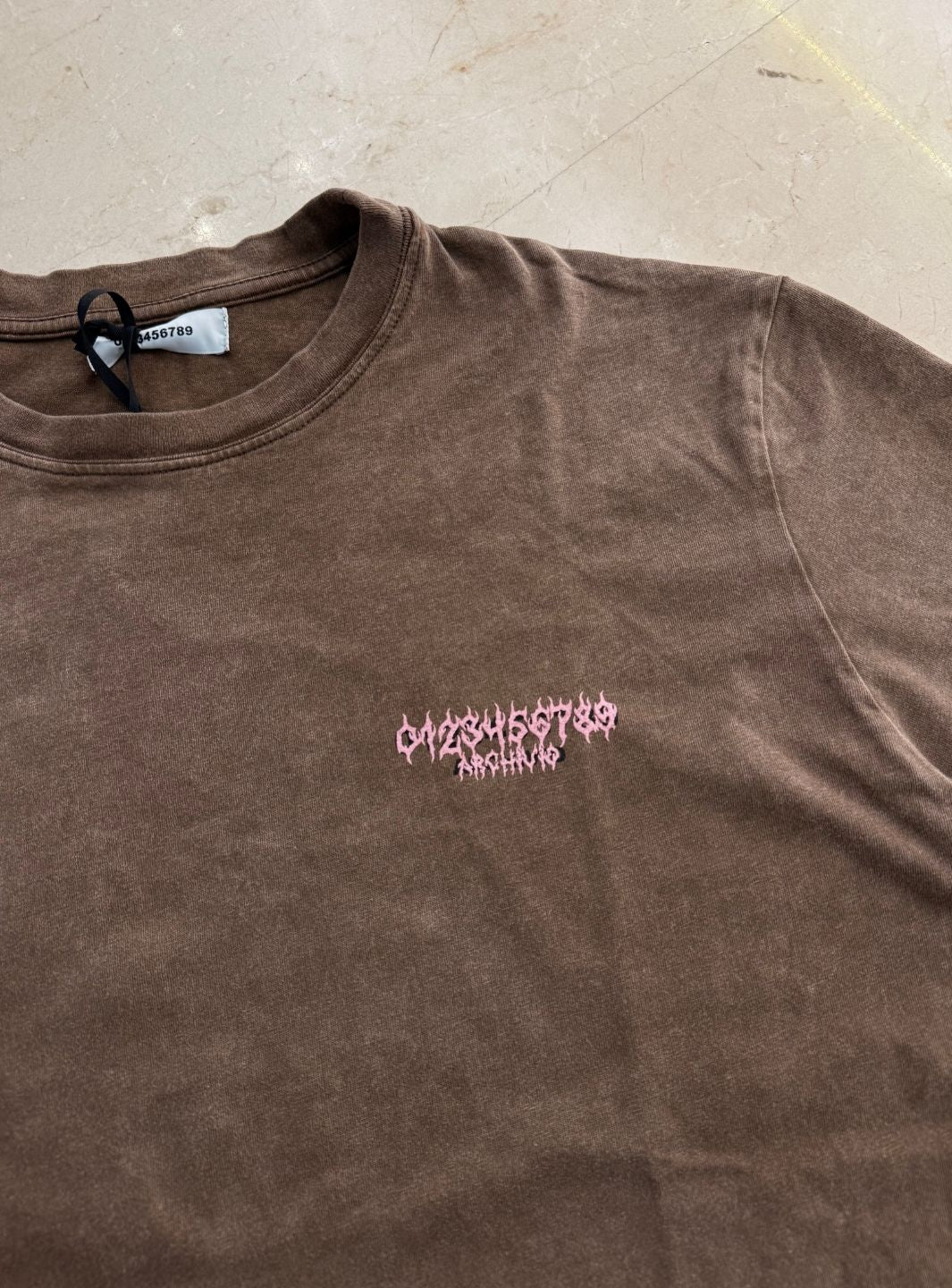 Numeri Archivio T-Shirt Washed Brown Pink - Image 4