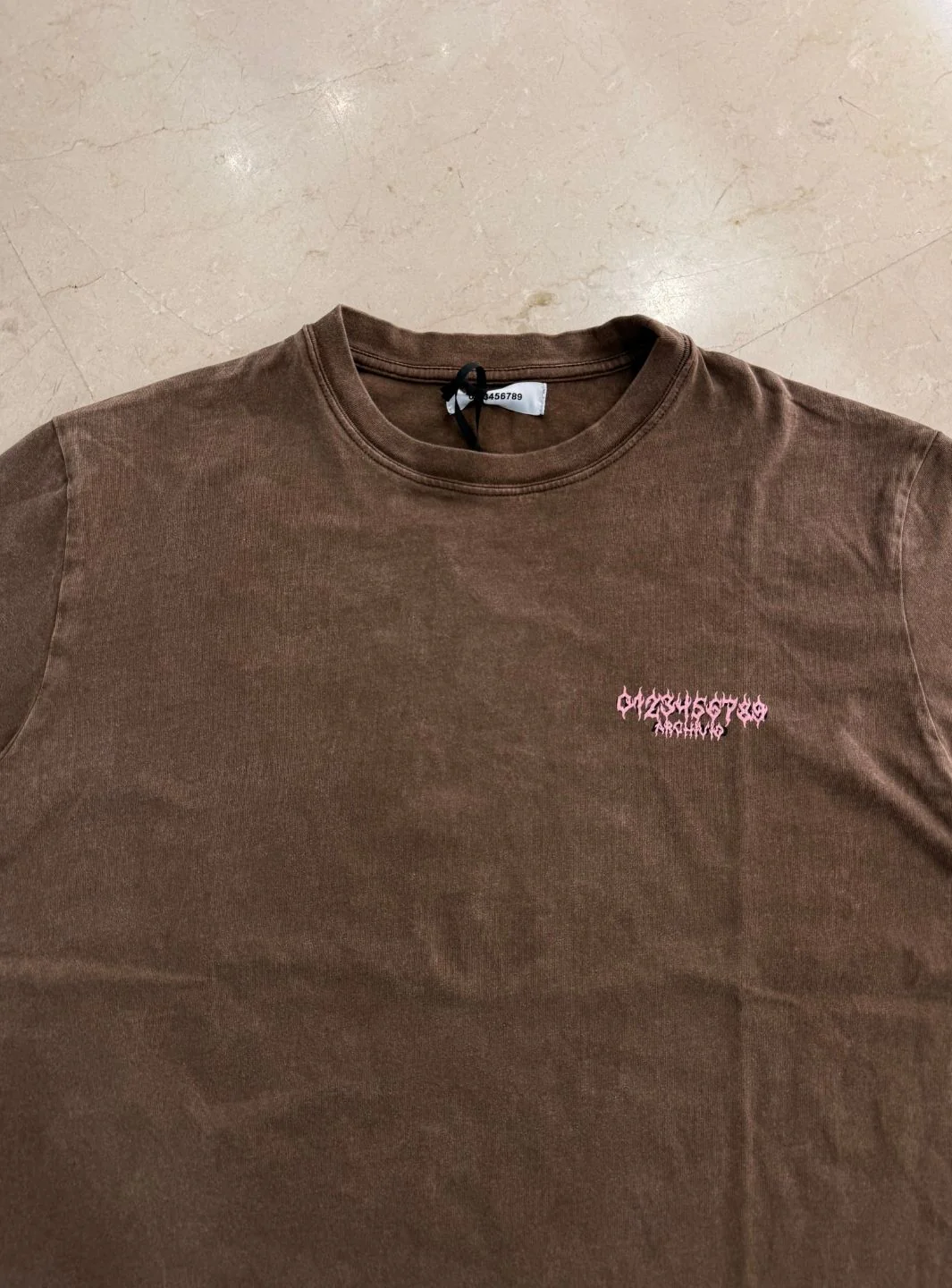 Numeri Archivio T-Shirt Washed Brown Pink - Image 7