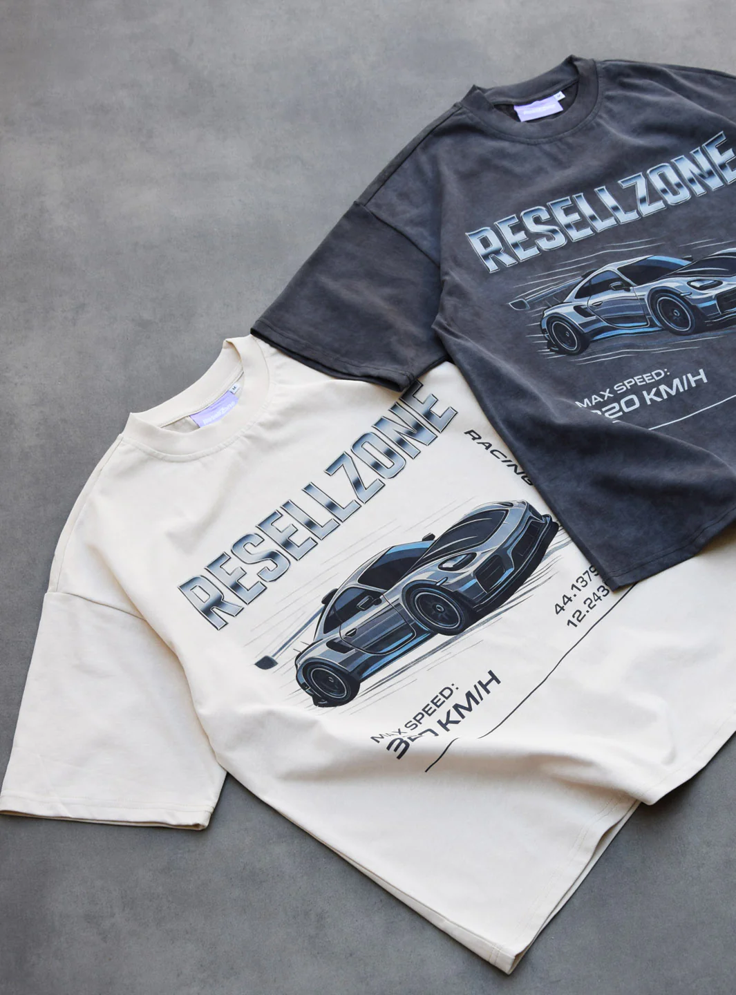 ResellZone Racing Division T-Shirt Washed Grey - Image 7