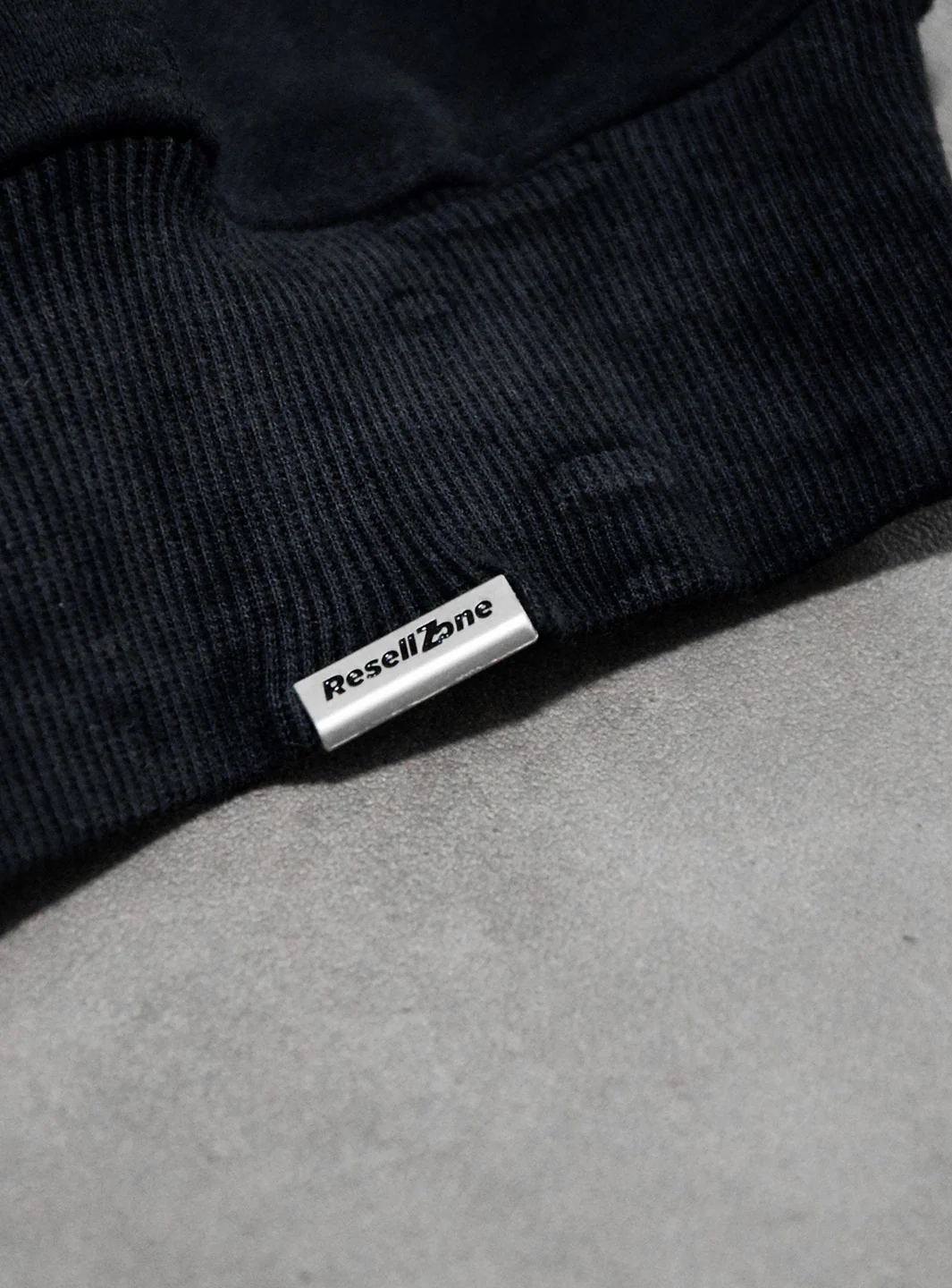 ResellZone Dubai Zip Up Hooded Sweatshirt Washed Black - Image 6