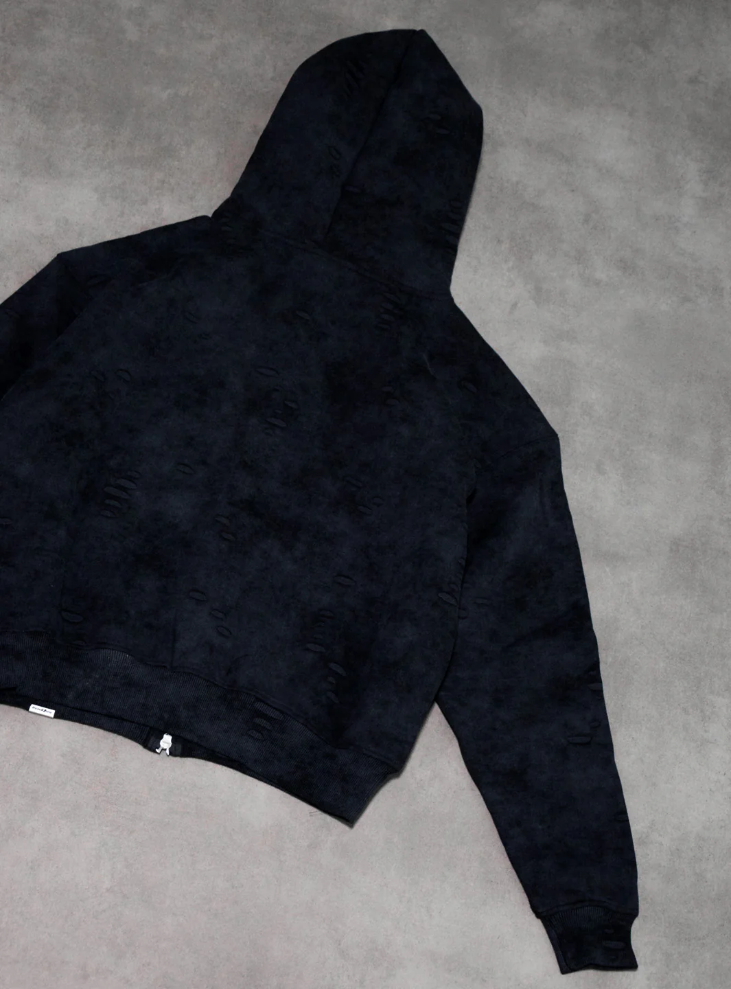 ResellZone Dubai Zip Up Hooded Sweatshirt Washed Black - Image 7