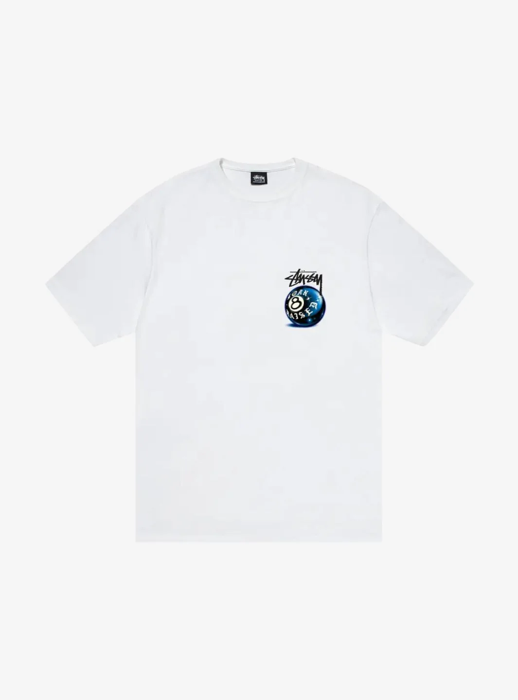Stussy Born X Raised 8 Ball T-Shirt White - Image 2