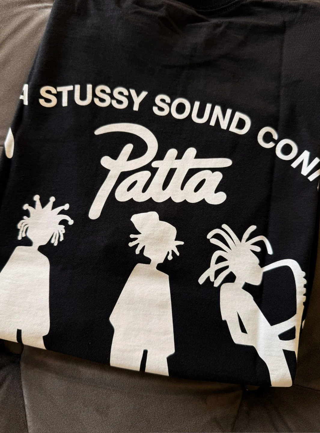 Stussy x Patta Sound Connection T-Shirt Black - Image 5