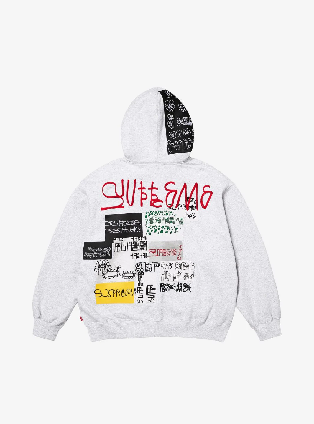 Supreme 176 Zip Up Hooded Sweatshirt Heather Grey - Image 2