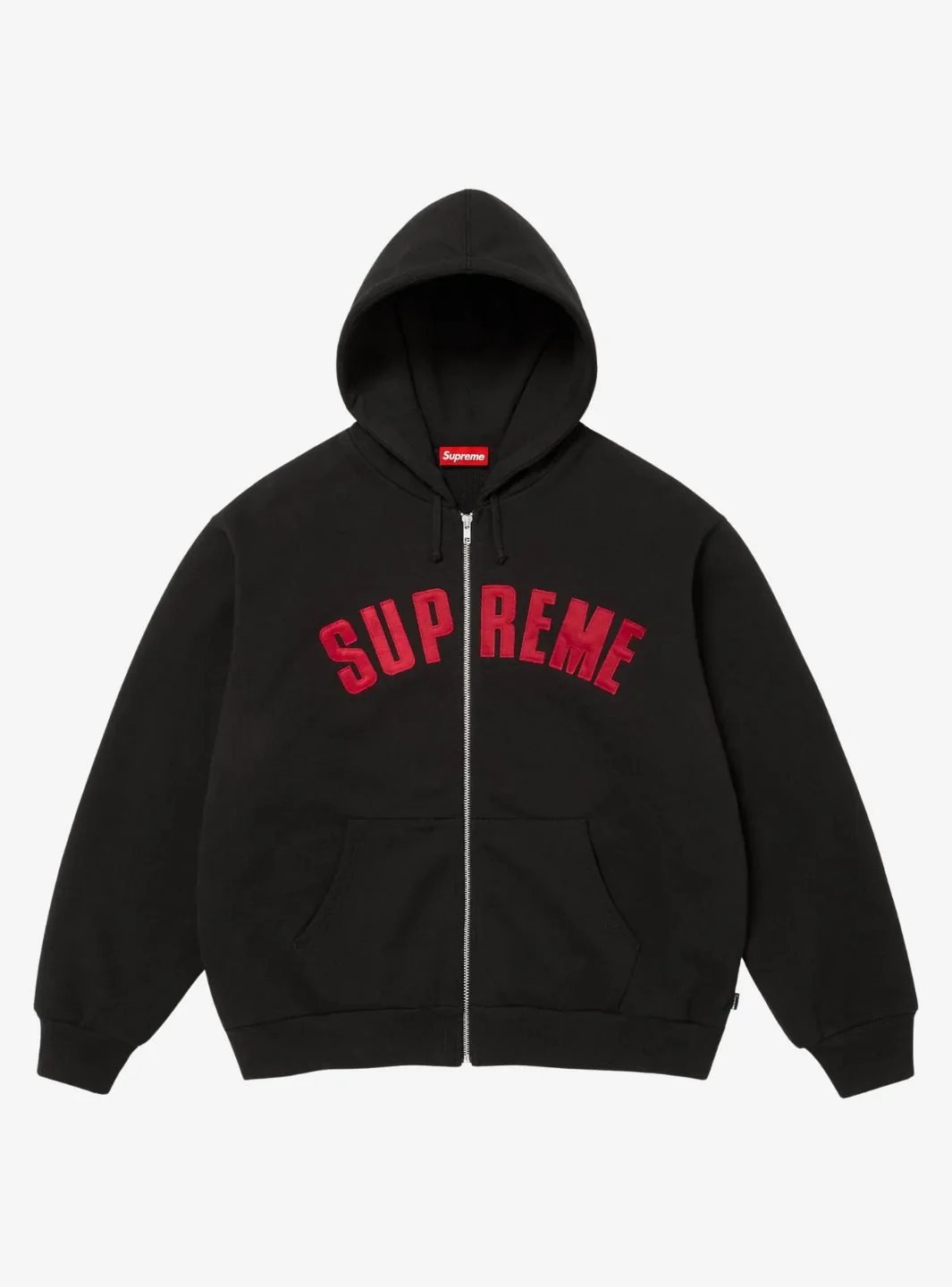 Supreme Arc Thermal Lined Zip Up Hooded Sweatshirt Black