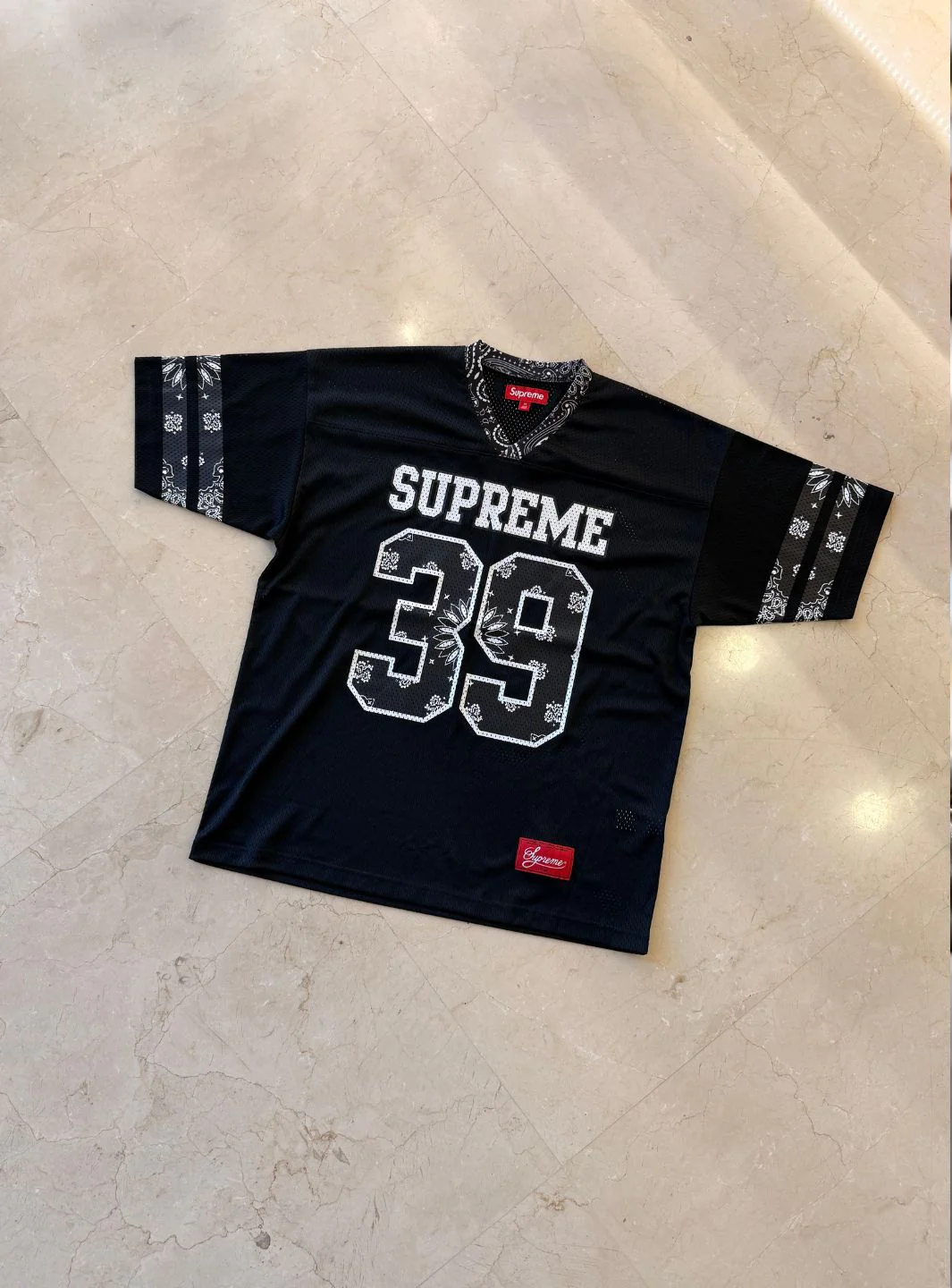 Supreme Bandana Football Jersey Black - Image 5
