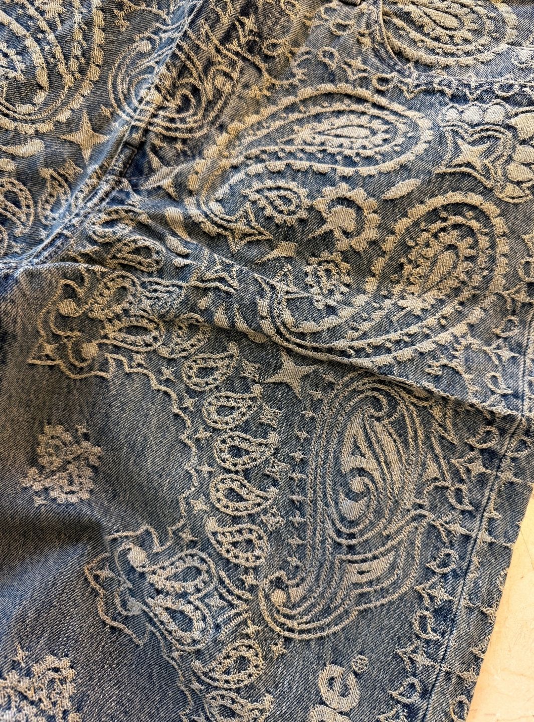 Supreme Bandana Jacquard Baggy Jeans Blue - Image 6