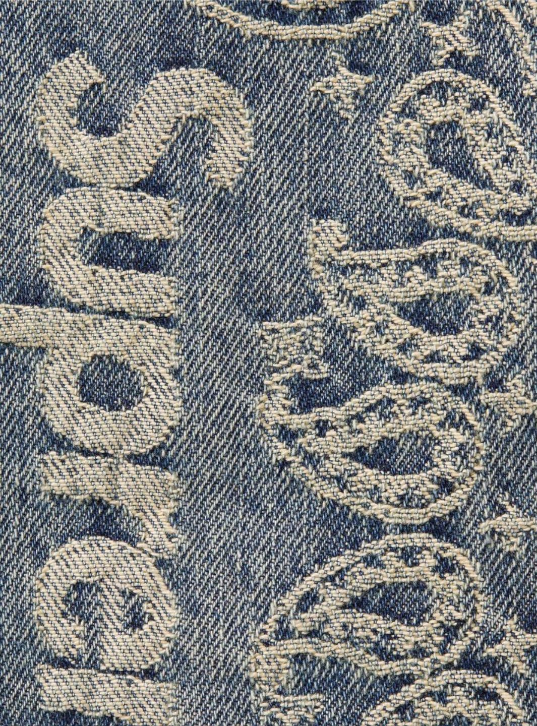 Supreme Bandana Jacquard Baggy Jeans Blue - Image 8