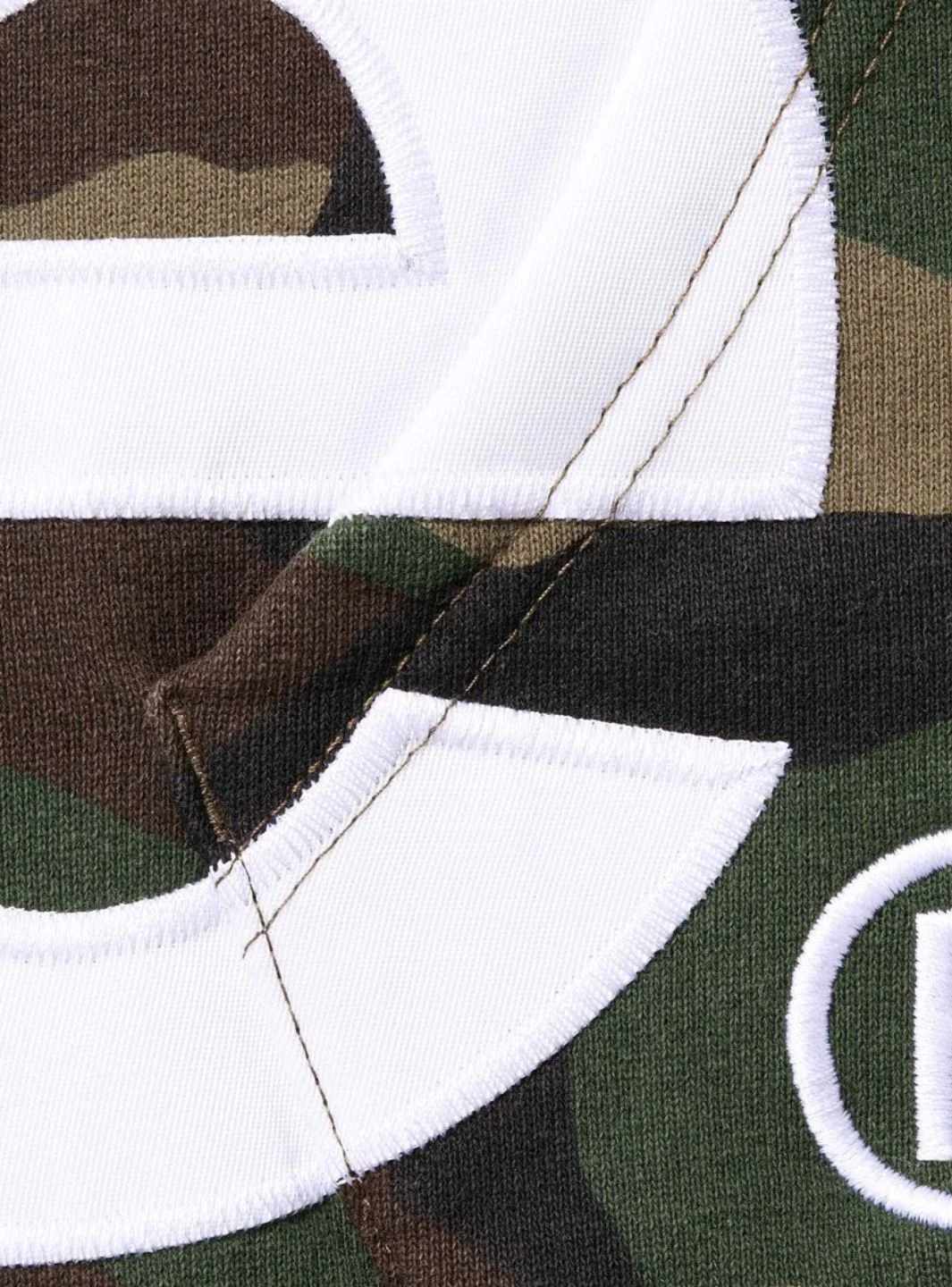 Supreme Big Logo Zip Up Hooded Sweatshirt Woodland Camo - Image 3