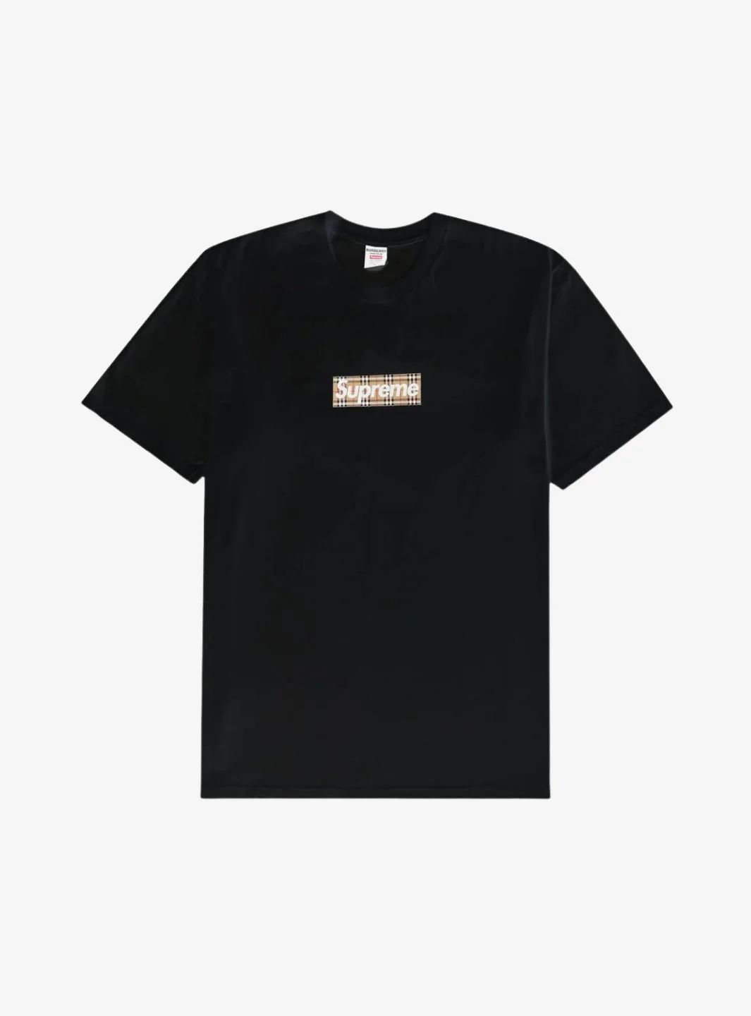 Supreme Burberry Box Logo T-Shirt Black