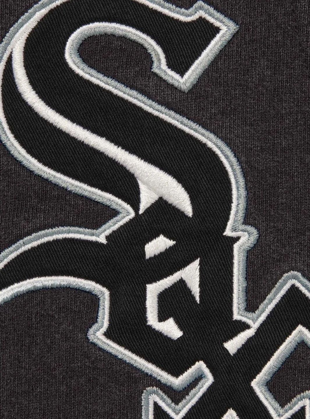 Supreme Chicago White Sox Zip Up Hooded Sweatshirt Black - Image 4