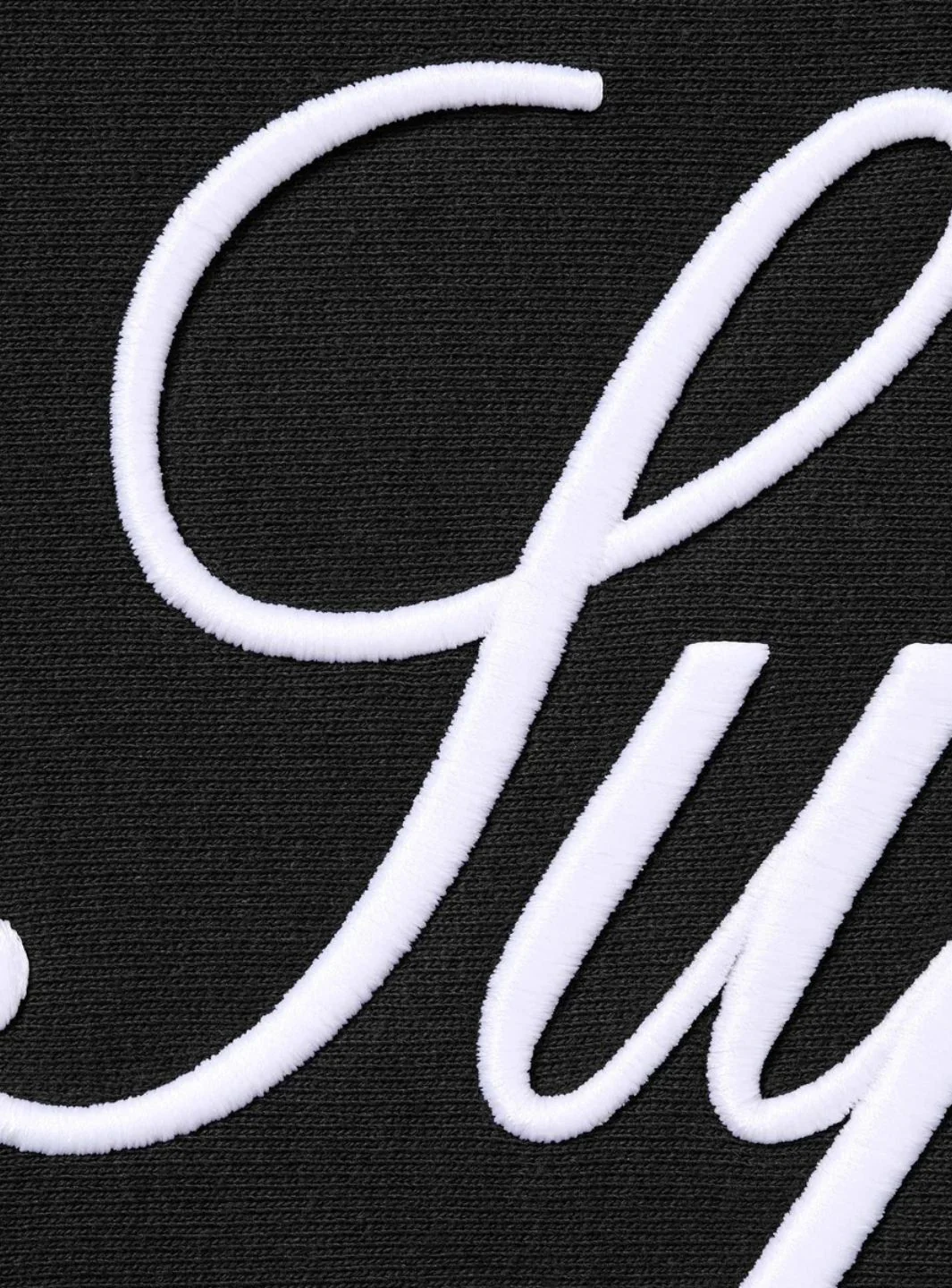 Supreme Embroidered Script Hooded Sweatshirt Black - Image 2