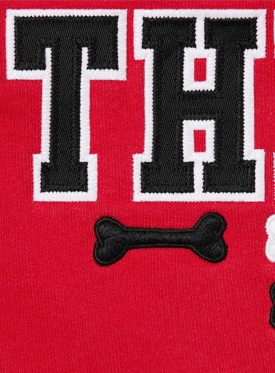 Supreme League Champs Zip Up Hooded Sweatshirt Red - Image 3