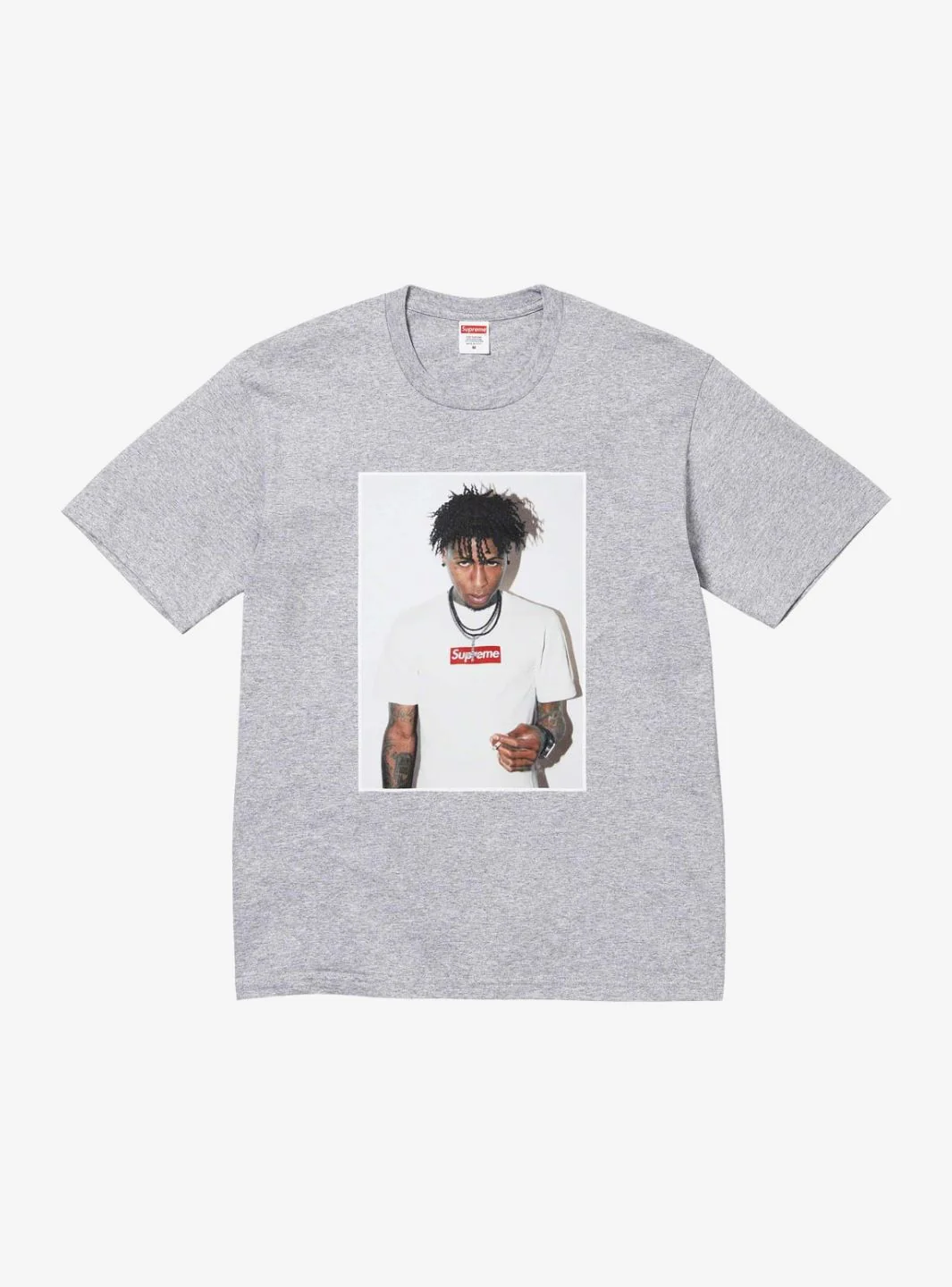 Supreme NBA Youngboy T-Shirt Heather Grey