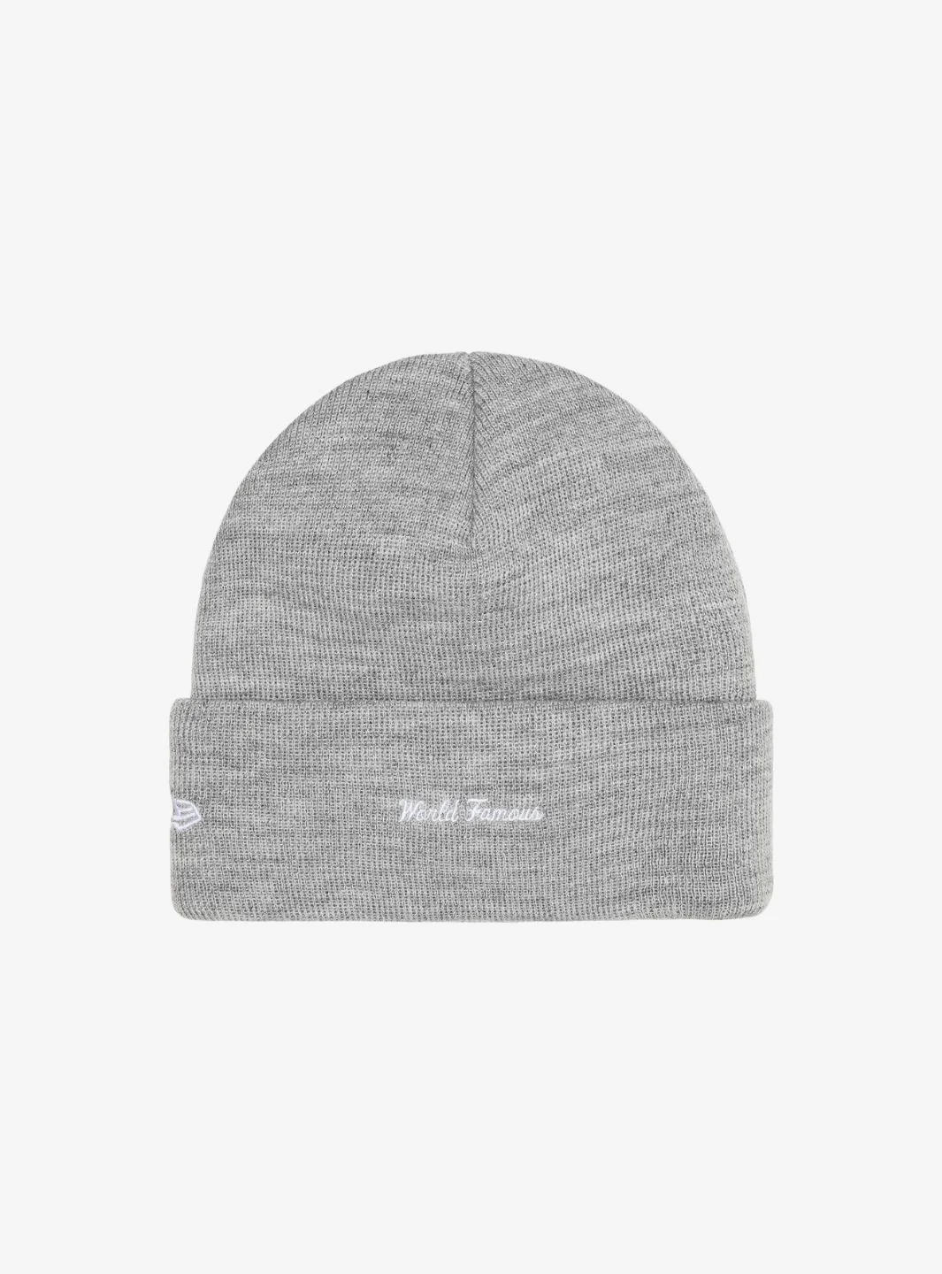 Supreme New Era Box Logo Beanie Heather Grey (FW25) - Image 2