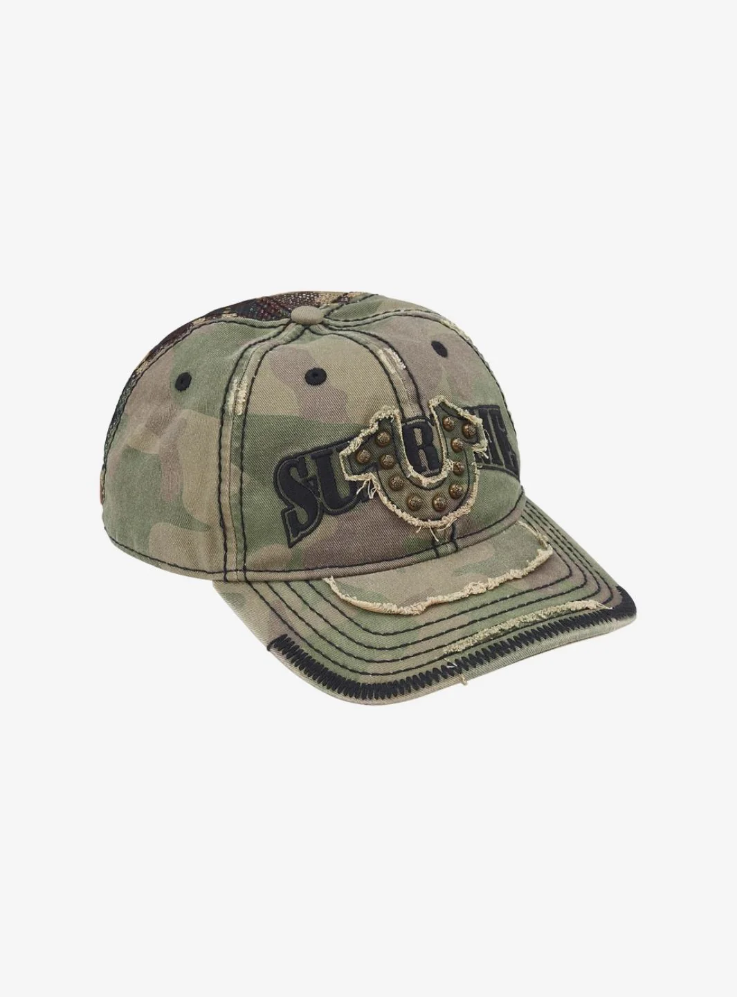 Supreme True Religion Mesh Back 6-Panel Olive Camo - Image 2