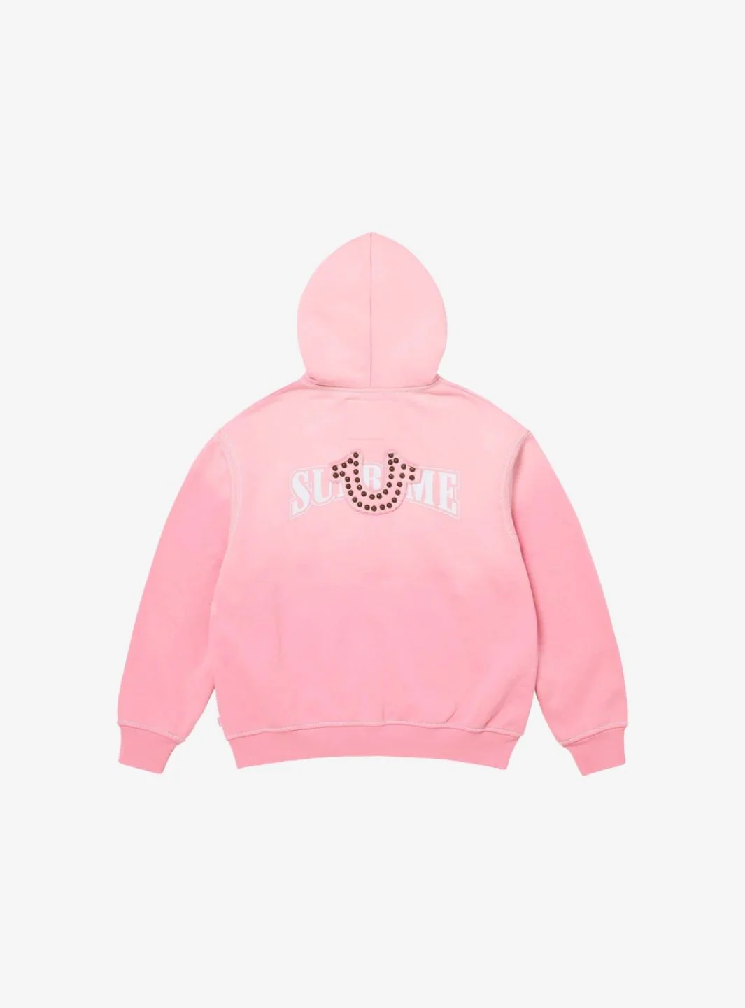 Supreme True Religion Zip Up Hooded Sweatshirt Pink (FW25) - Image 2