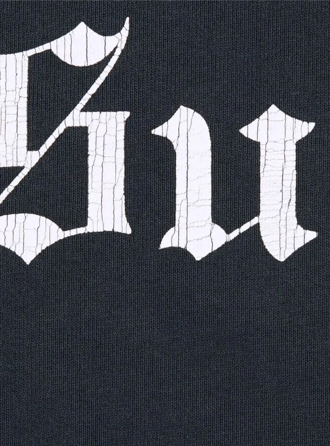 Supreme Washed Old English Hooded Sweatshirt Navy - Image 2