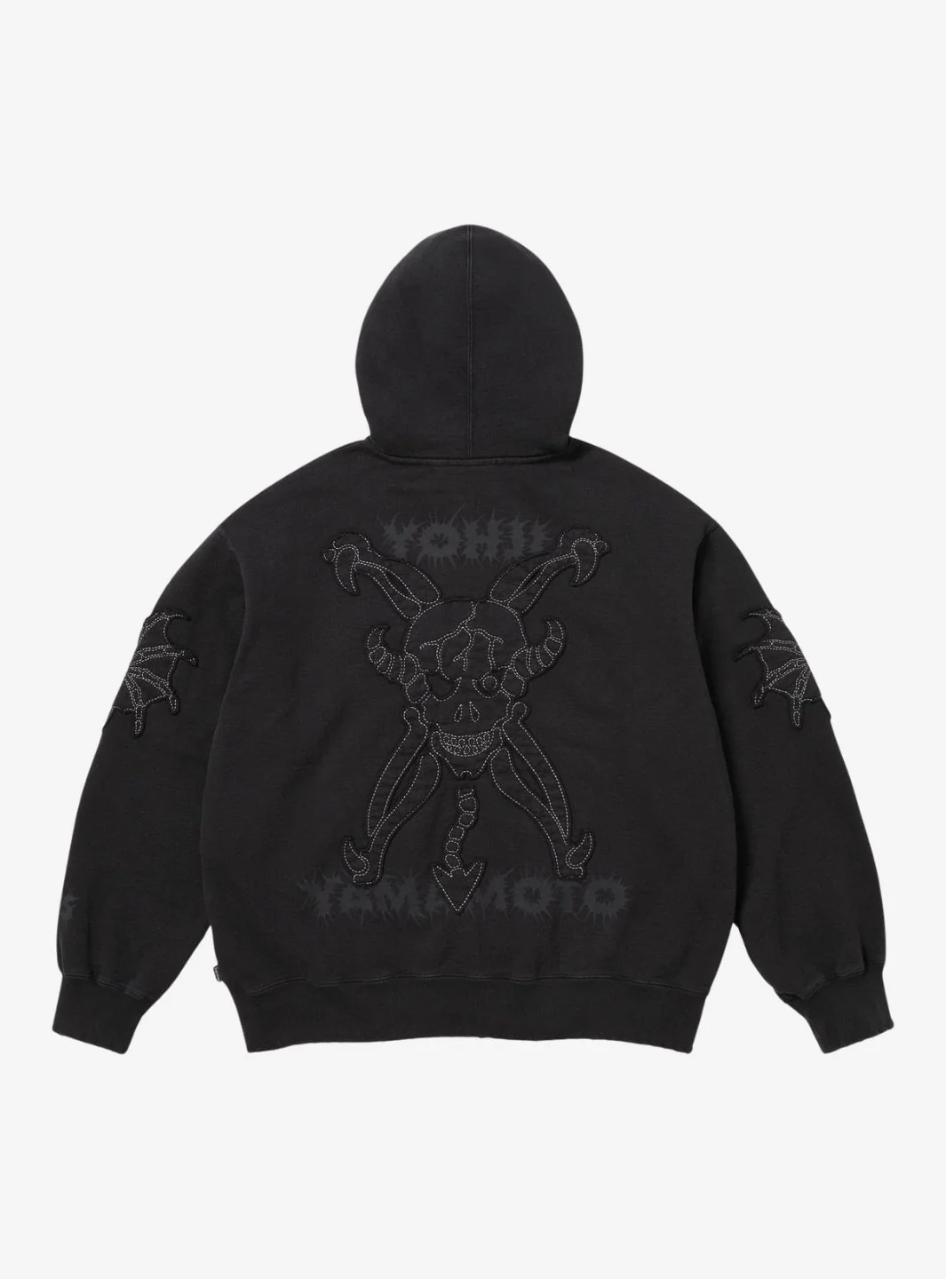 Supreme Y's by Yohji Yamamoto Zip Up Hooded Sweatshirt Black - Image 2
