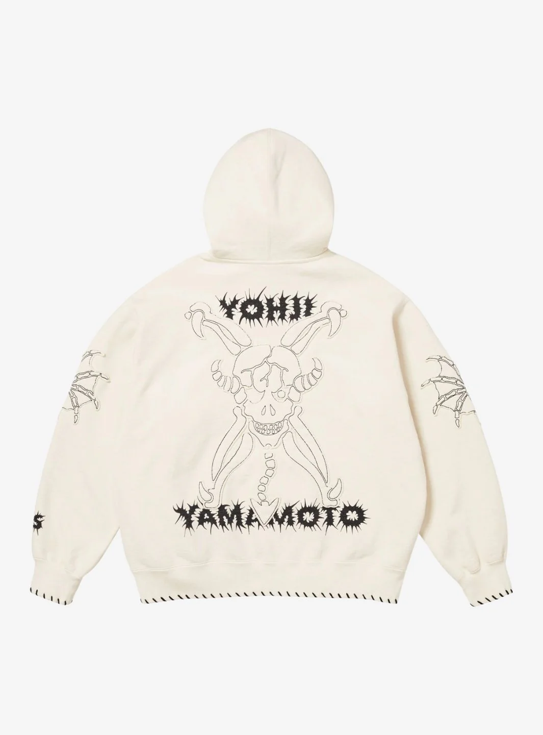 Supreme Y's by Yohji Yamamoto Zip Up Hooded Sweatshirt Natural - Image 2