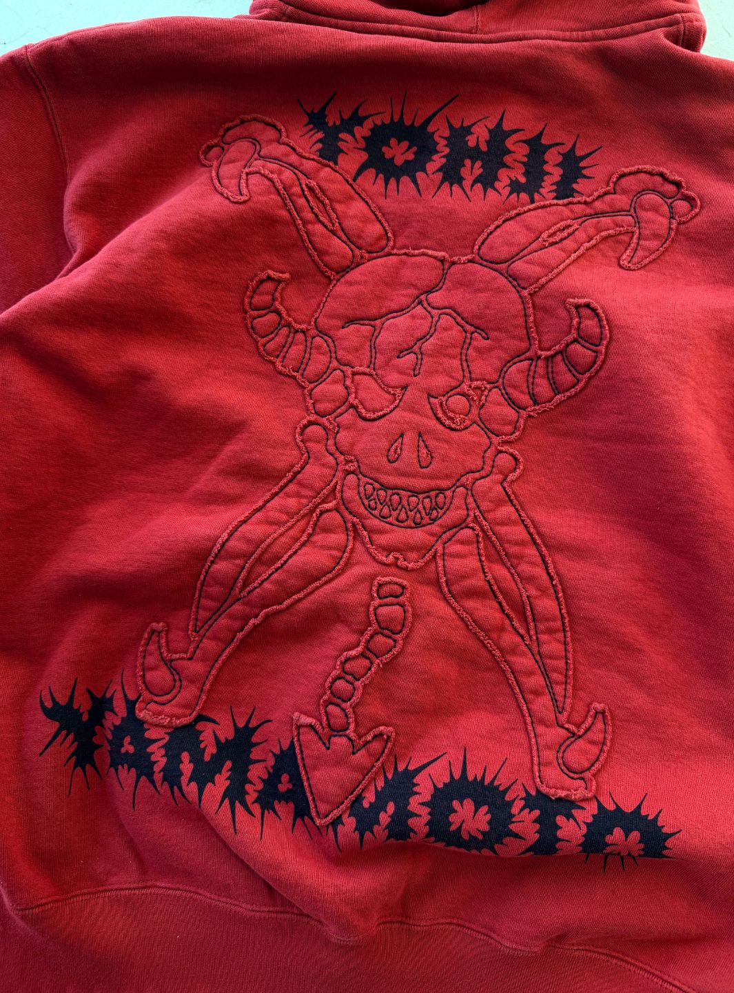 Supreme Y's by Yohji Yamamoto Zip Up Hooded Sweatshirt Red - Image 8