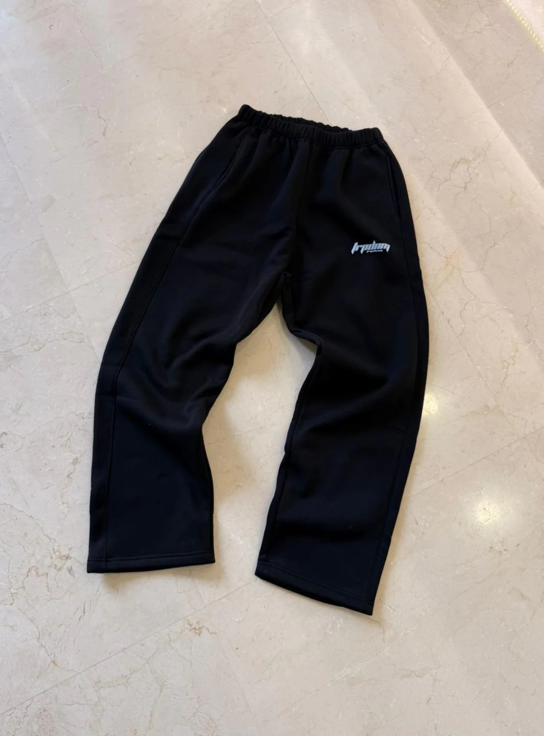 Trap Denim Baggy Sweatpants Black - Image 2