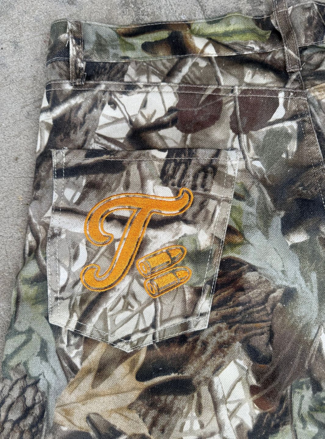 Trap Denim Embroidered Real Tree Baggy Jeans - Image 4