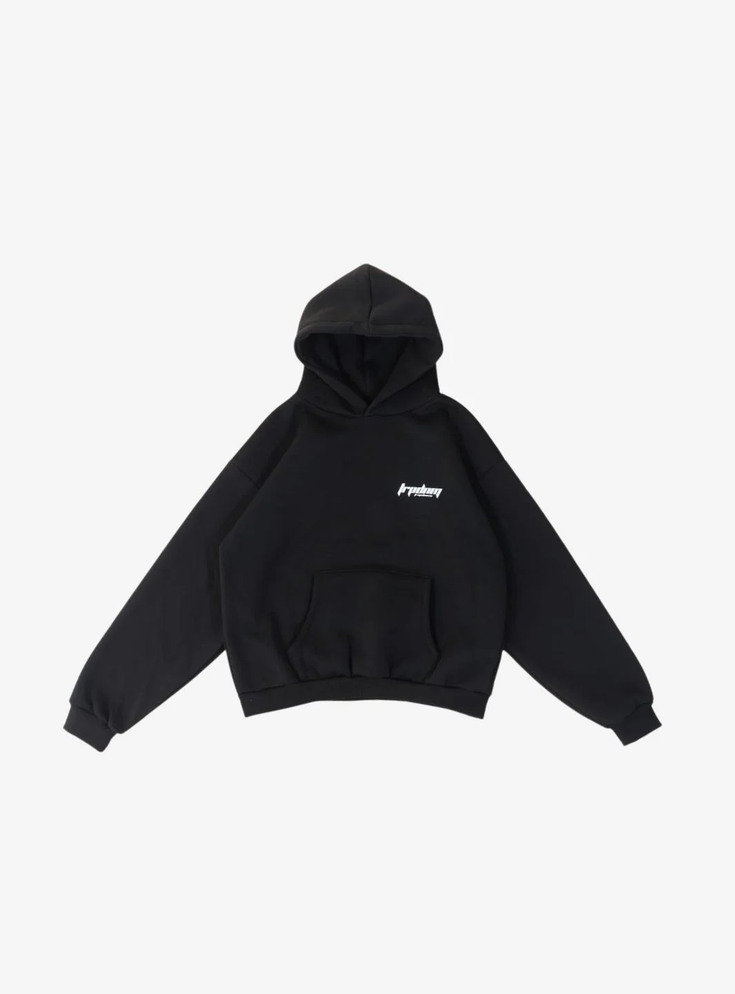 Trap Denim Hoodie Black