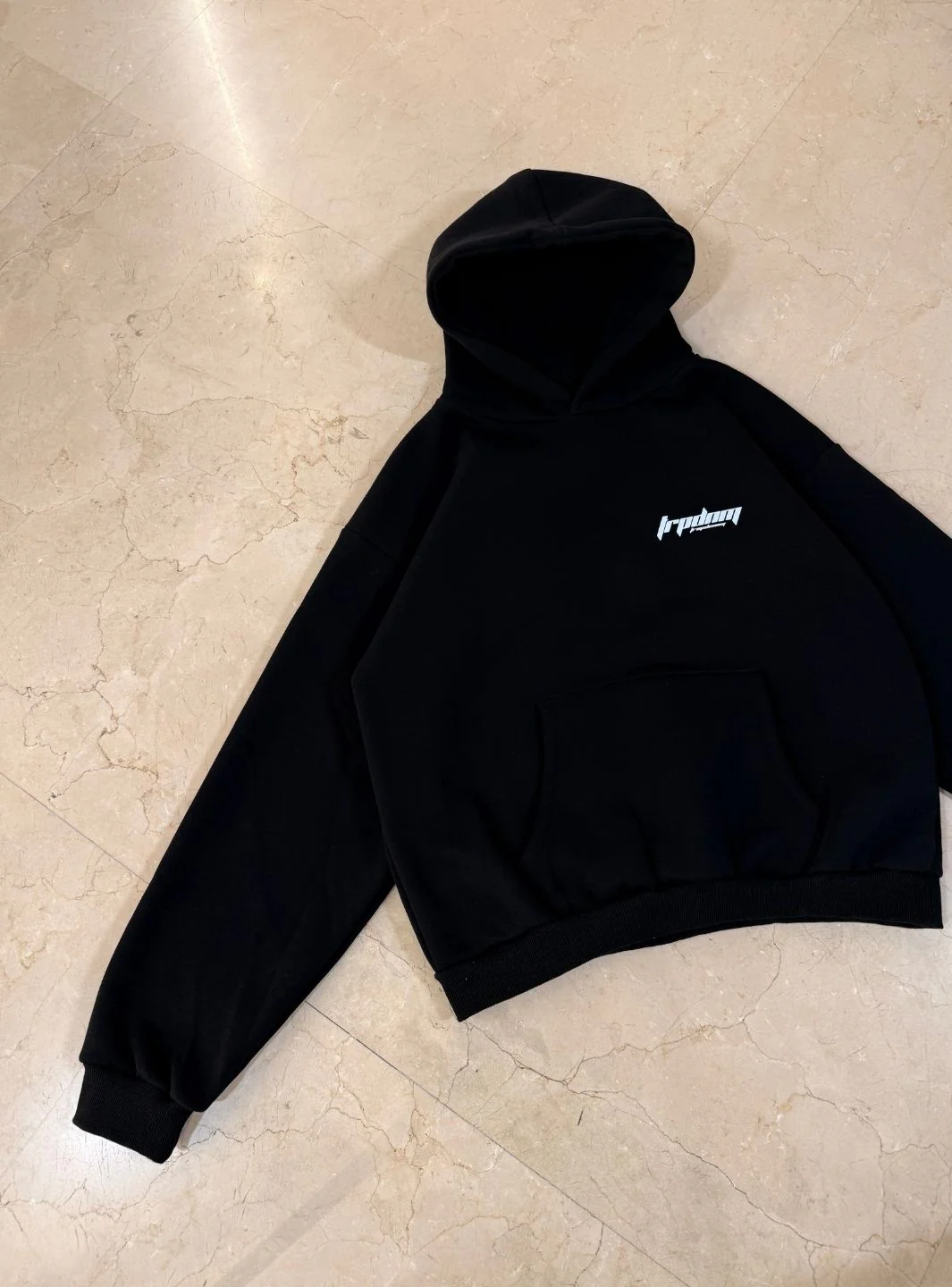 Trap Denim Hoodie Black - Image 3