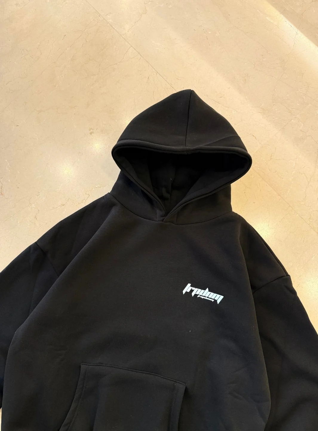 Trap Denim Hoodie Black - Image 4