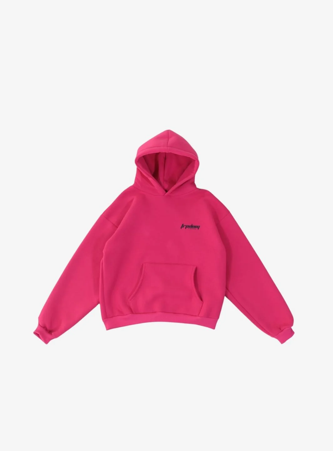 Trap Denim Hoodie Fucsia