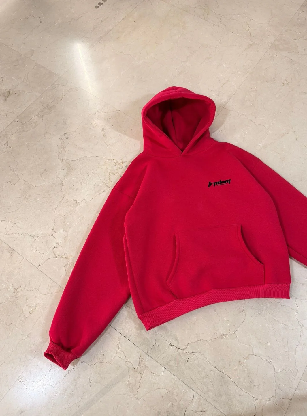 Trap Denim Hoodie Fucsia - Image 3
