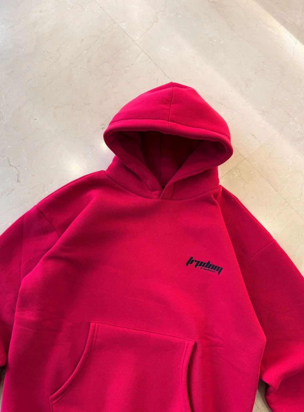 Trap Denim Hoodie Fucsia - Image 4