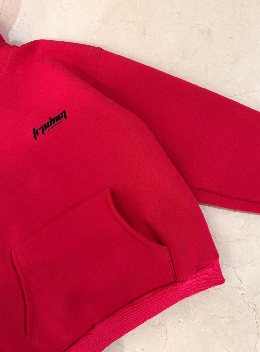 Trap Denim Hoodie Fucsia - Image 7