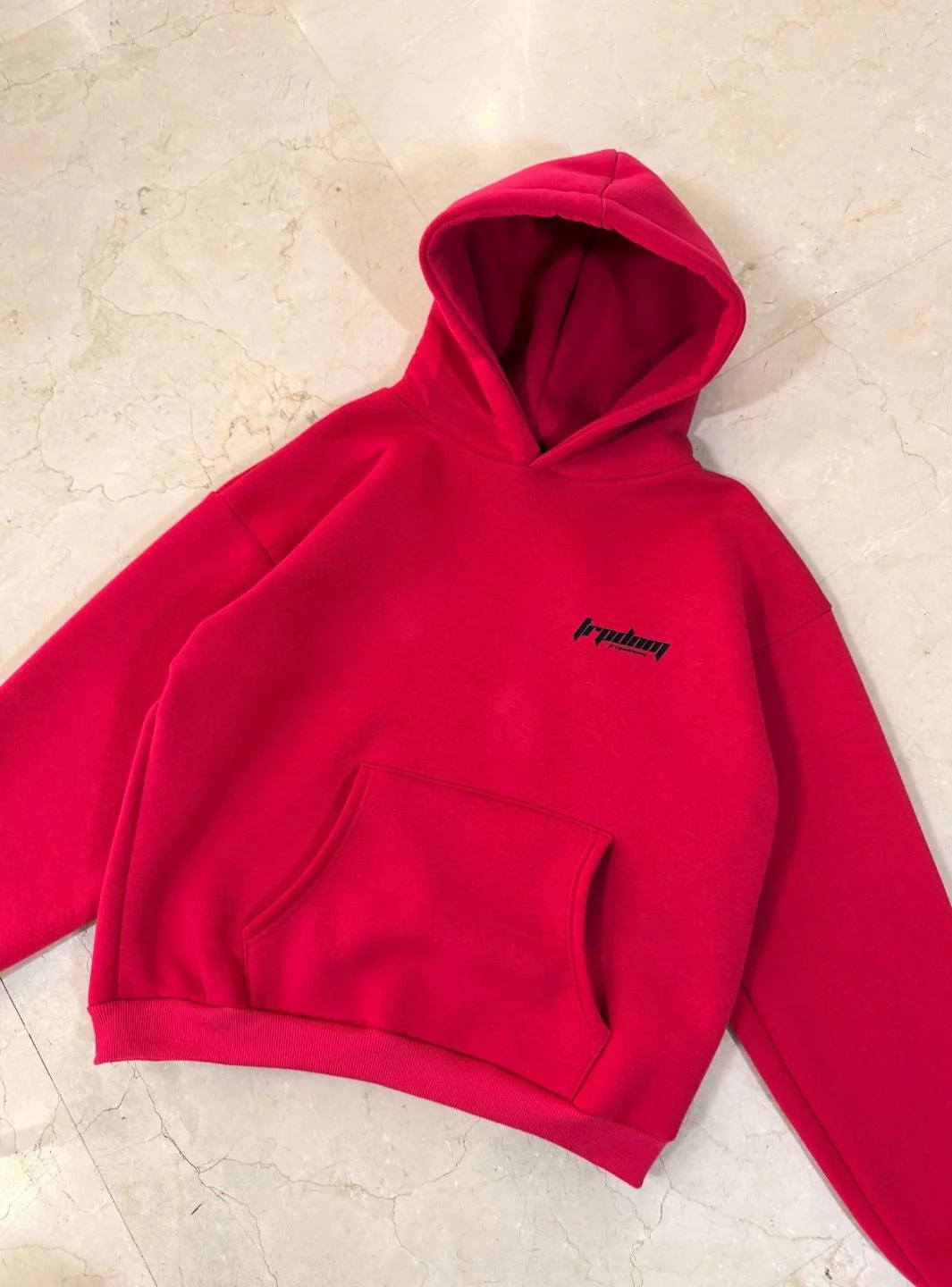 Trap Denim Hoodie Fucsia - Image 8