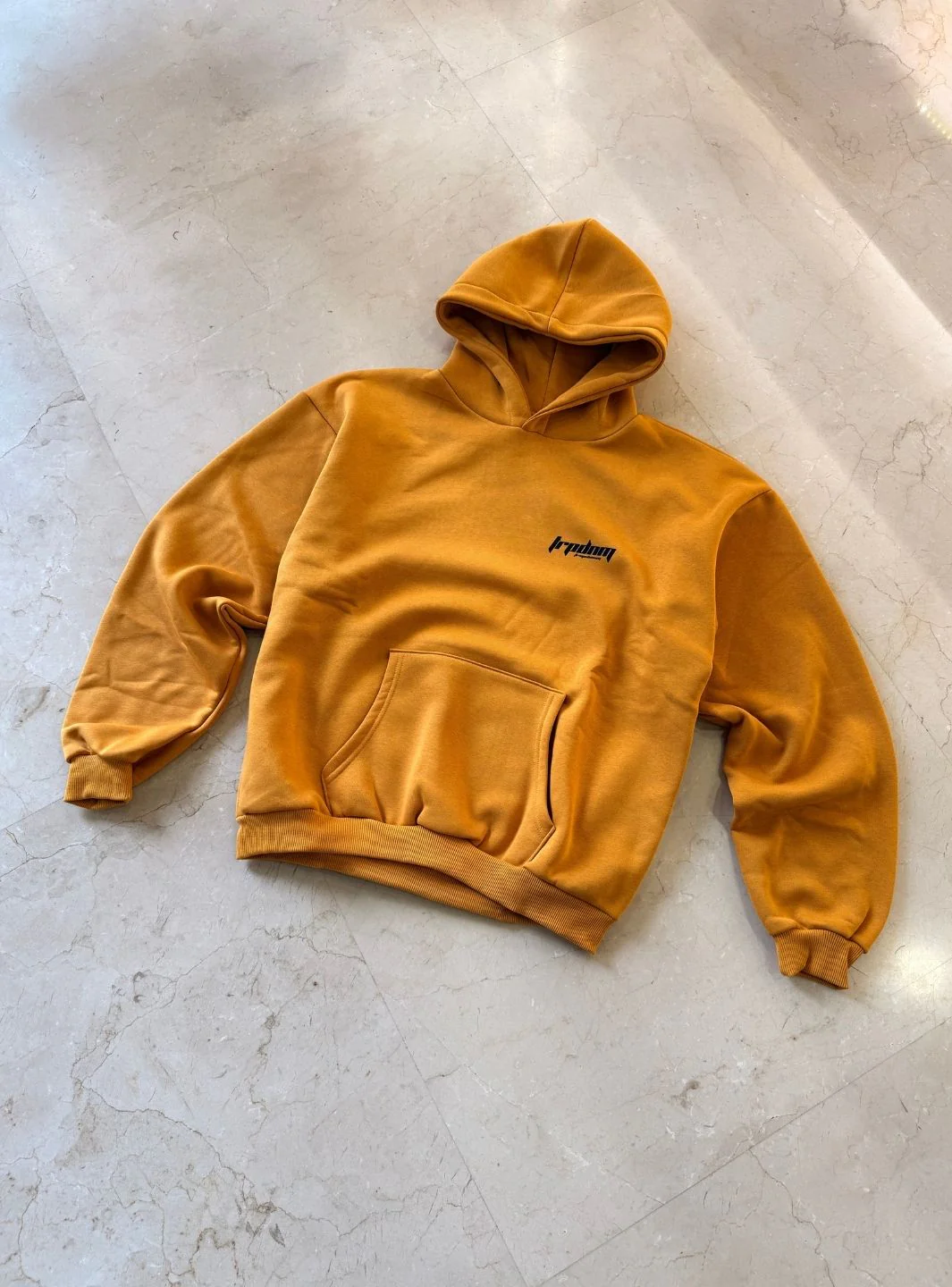 Trap Denim Hoodie Mustard - Image 2