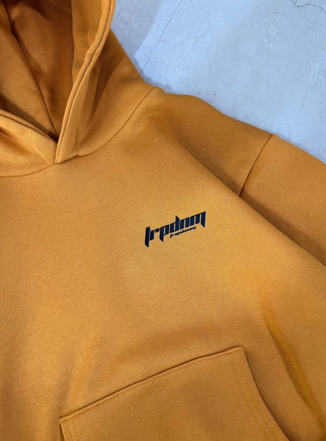 Trap Denim Hoodie Mustard - Image 5