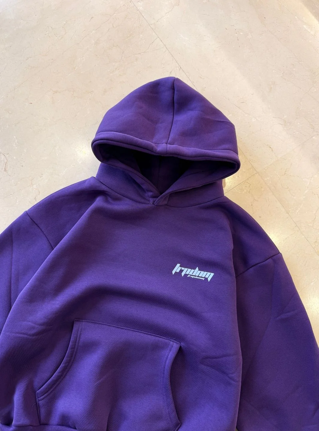 Trap Denim Hoodie Purple - Image 3