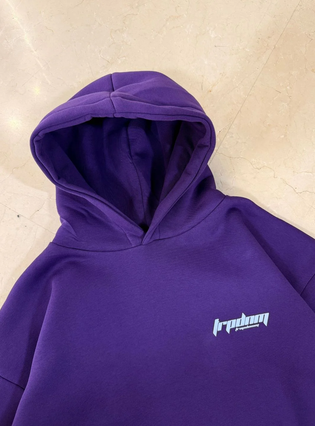 Trap Denim Hoodie Purple - Image 5