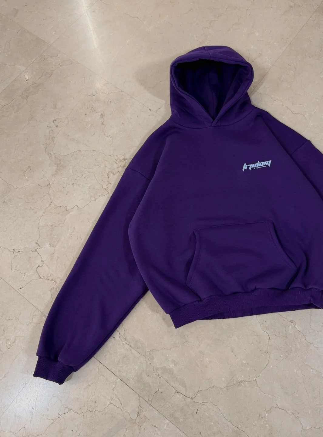 Trap Denim Hoodie Purple - Image 6