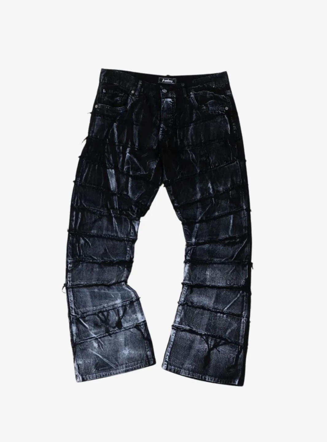 Trap Denim Painted Ripped Flare Jeans