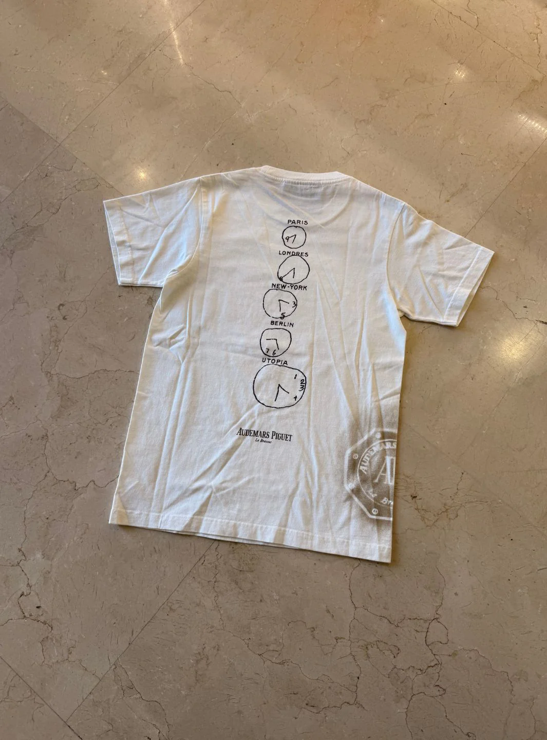 Travis Scott CJ x Audemars Piguet Time Zones T-Shirt White - Image 4