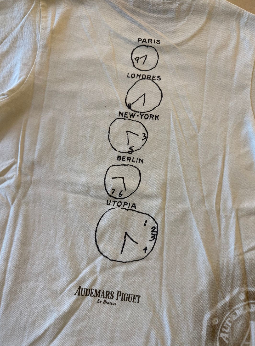 Travis Scott CJ x Audemars Piguet Time Zones T-Shirt White - Image 6