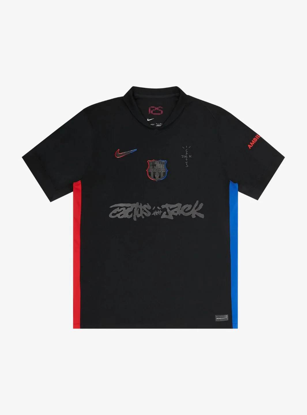 Travis Scott x FC Barcelona 2024/25 Match Away Cactus Jack Jersey Black