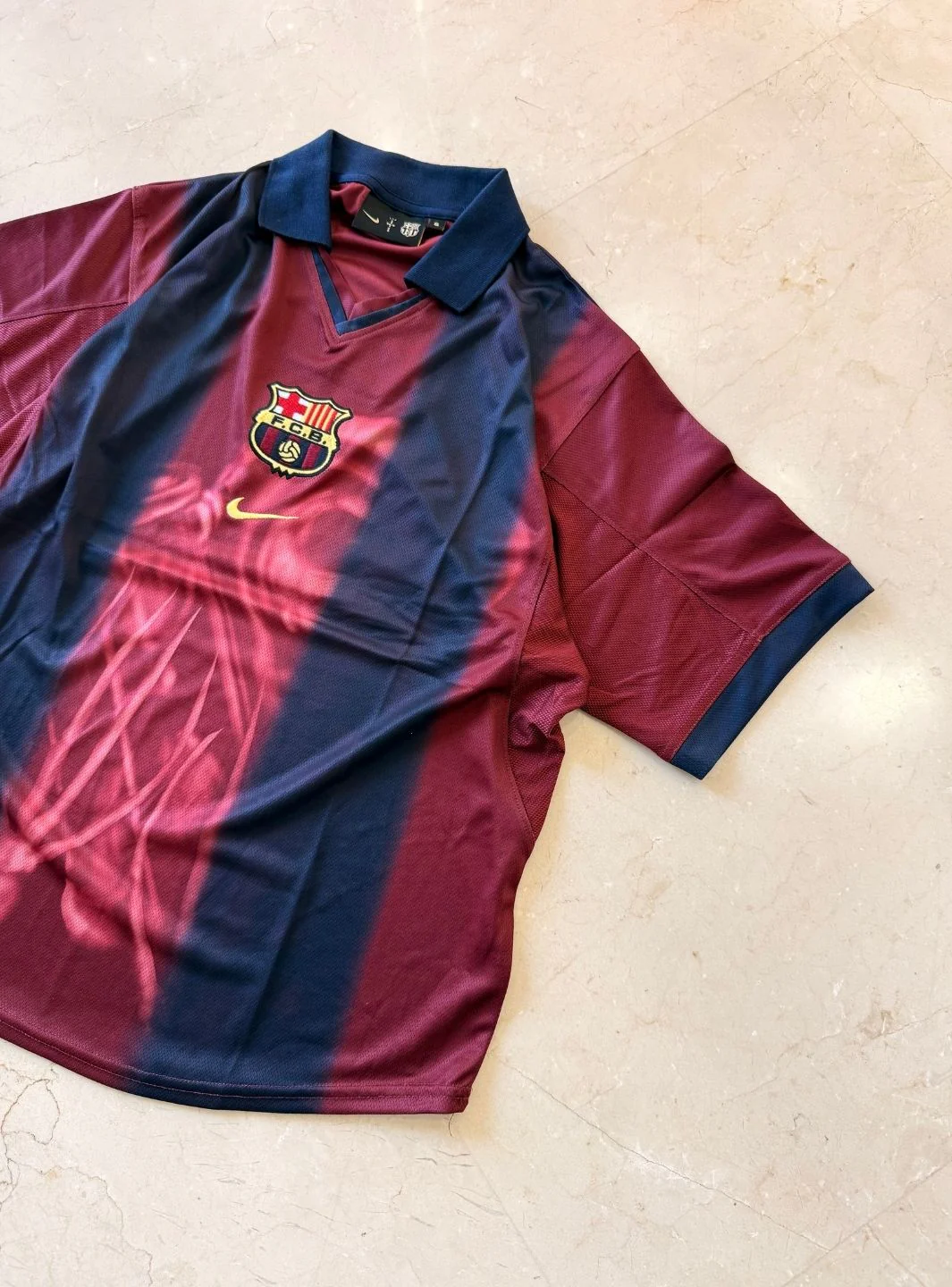 Travis Scott x Nike x FC Barcelona Retro 2000/01 Home Skeleton Jersey Multicolor - Image 7